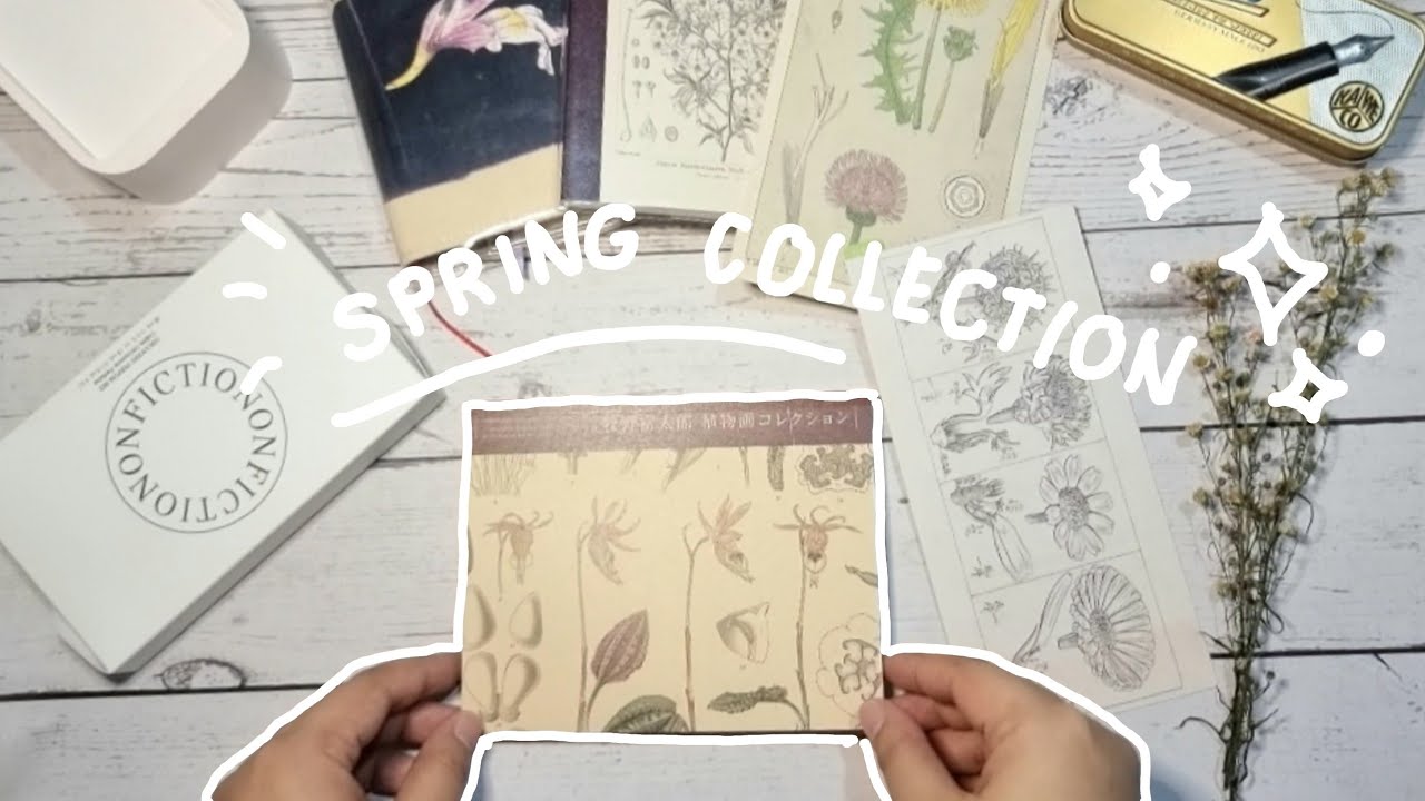 hobonichi flipthrough • botanical art postcard and tomitaro makino items 🌸