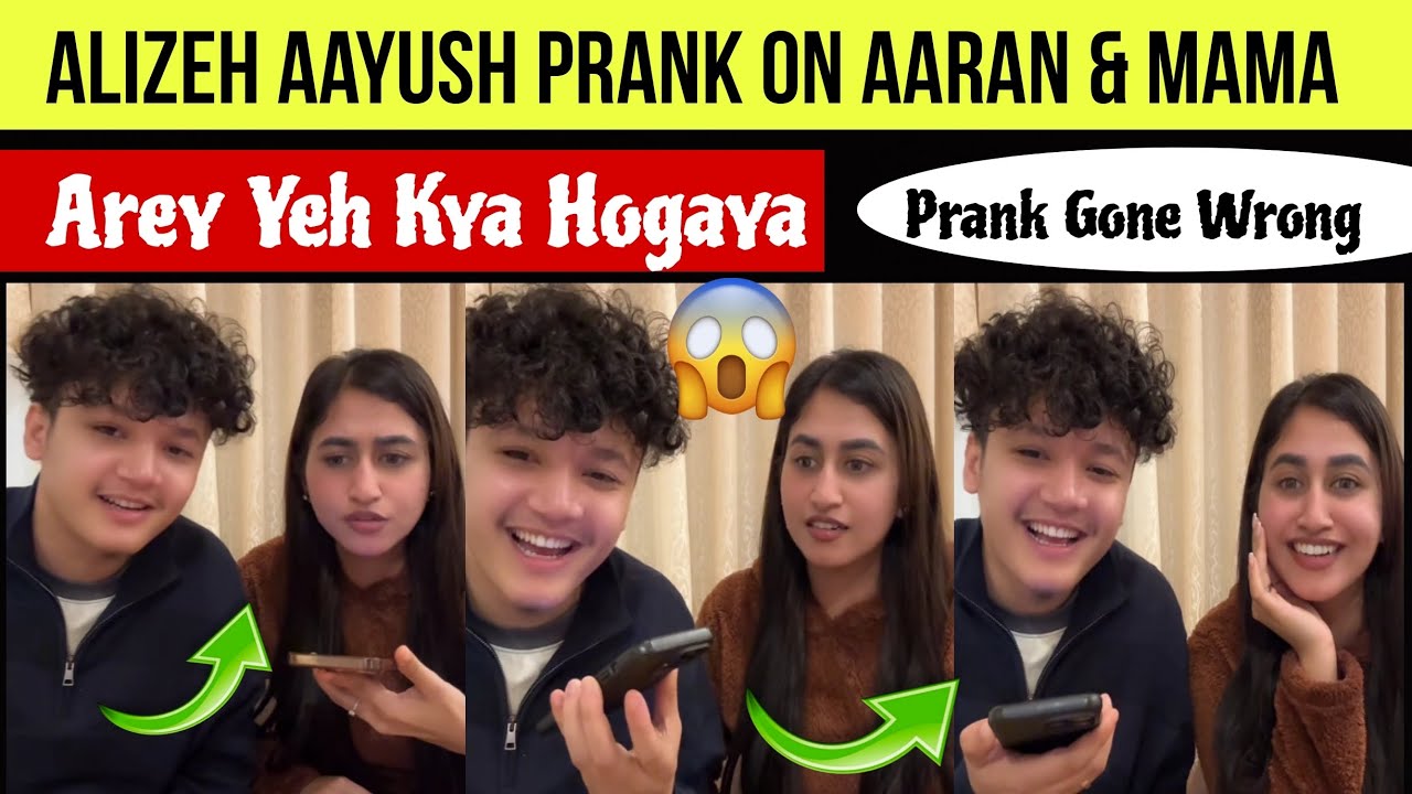 Alizeh Aayush Prank Aaran & Mama😂Family Shoked#alizehjamali #aayuzeh #aayuujanta