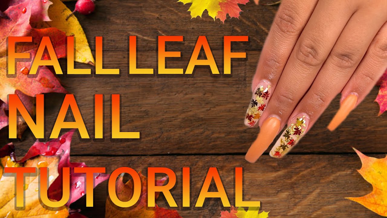 Fall Gold Foil Nails | 3D Leaf Design | Easy Dip Powder Tutorial