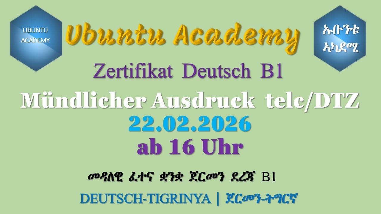 B1 | Sprechen | DTZ/ telc