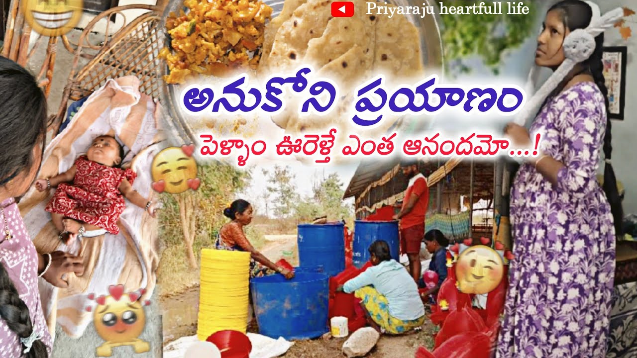 Vlog//అనుకోకుండా అమ్మతో పాటు నేను ఊరెళ్ళాను//పెద్దమ్మ తో పాప నవ్వులు🥹#villagehousewifedaillyrouteen 