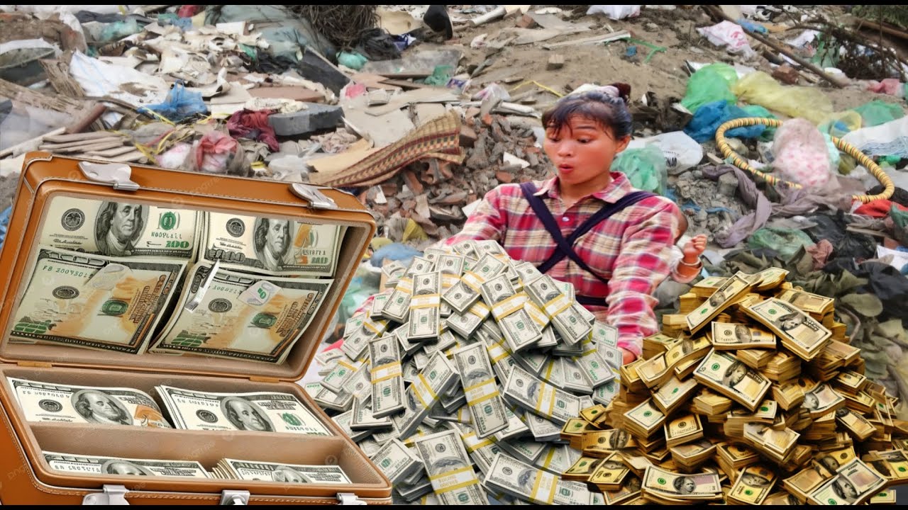 Poor girl surprised to find $1.4 million in giant garbage dump