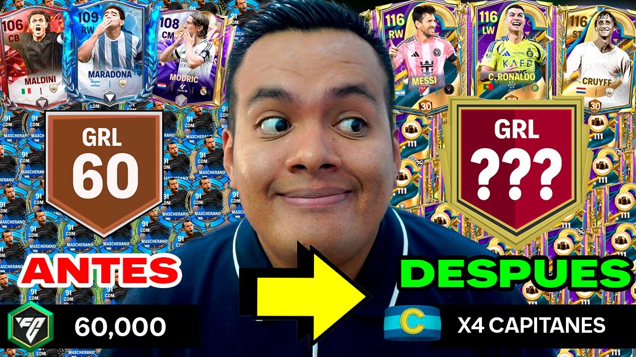 Mejoré mi Cuenta Abandonada con Capitanes Extraordinarios Asegurados en FC Mobile (60,000 FC Points)