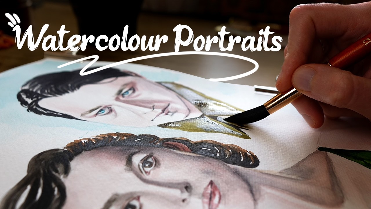 Sketchbook session || painting Atonement movie characters in watercolours