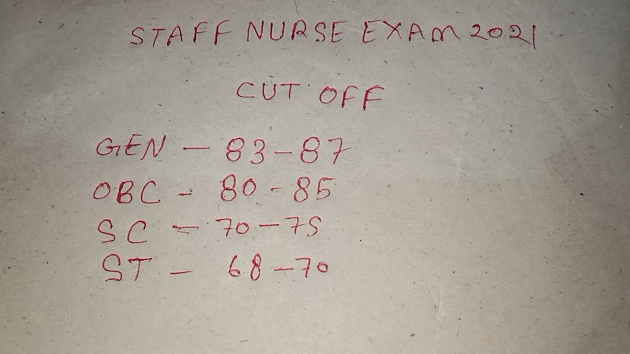 STAFF NURSE CUTOFF ANALYSIS ( UPPSC )