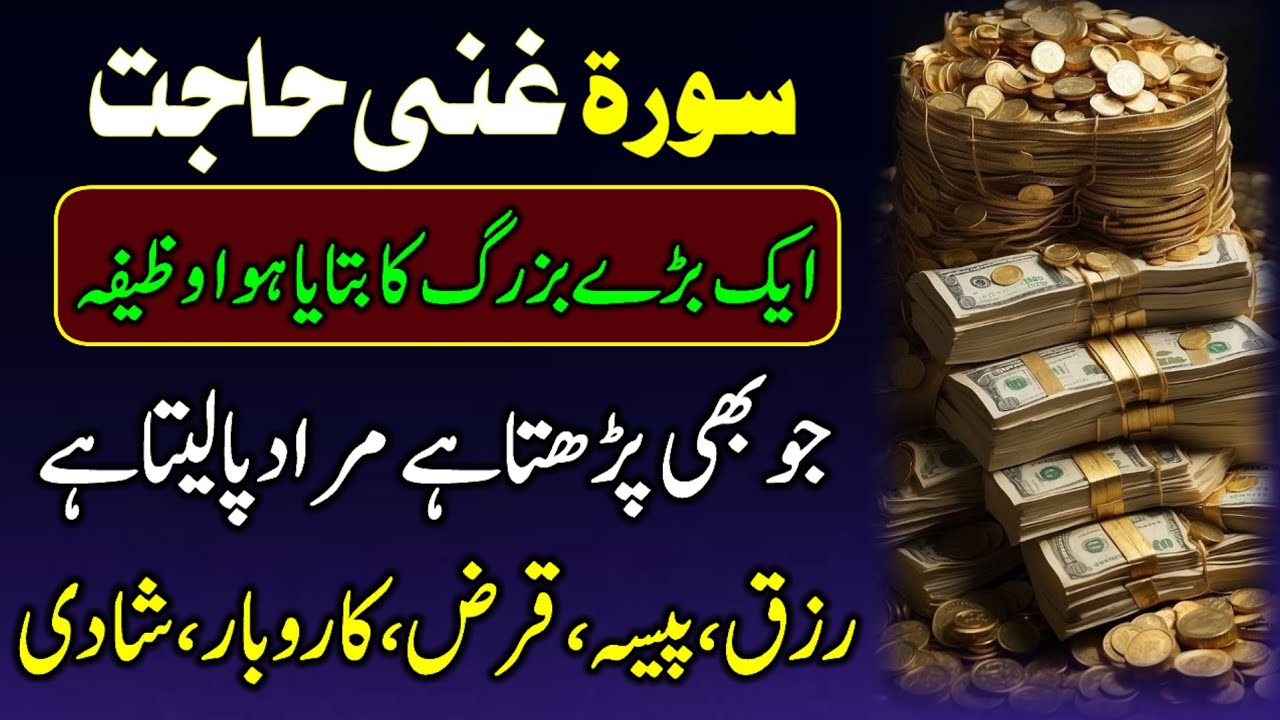 Surah Ghani & kausar for Every Need Powerful Wazifa for Rizq, Money, Job & Marriage | Miracle Dua