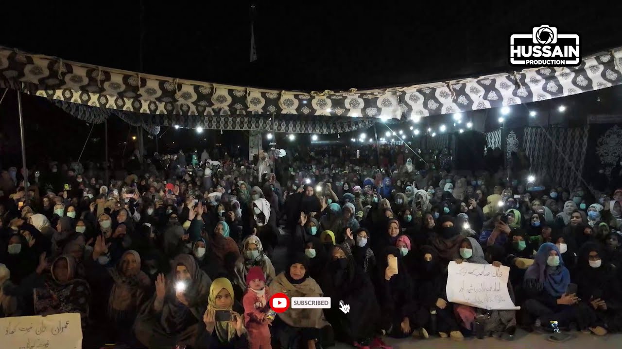 Arial view of Malir 15 Dharna Night | 2021 | Hussain Production