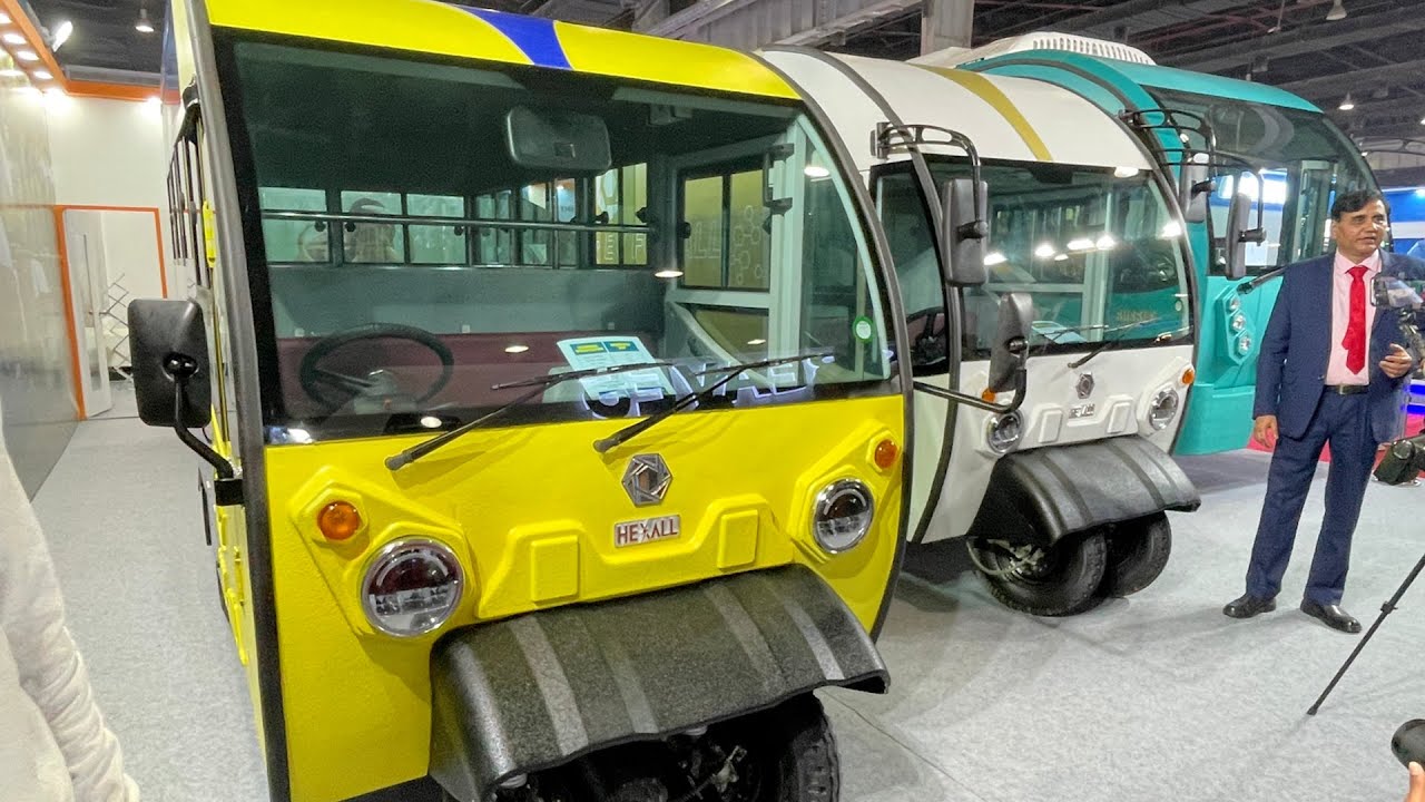 Hexall Motors Showcases Mammoth Electric Three-Wheeler and Bubble Electric Bus at the 2023 Auto Expo