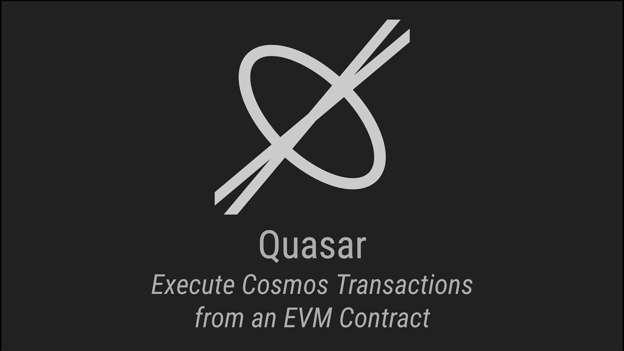 Quasar: Execute Cosmos Transactions from an EVM Contract (e.g. multisig)