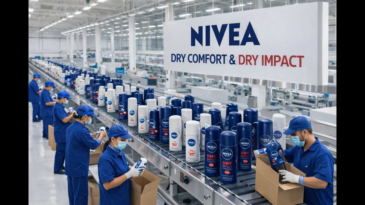 Inside the Factory: How NIVEA Deodorant Is Made | From Raw Rock to Finished Aerosol