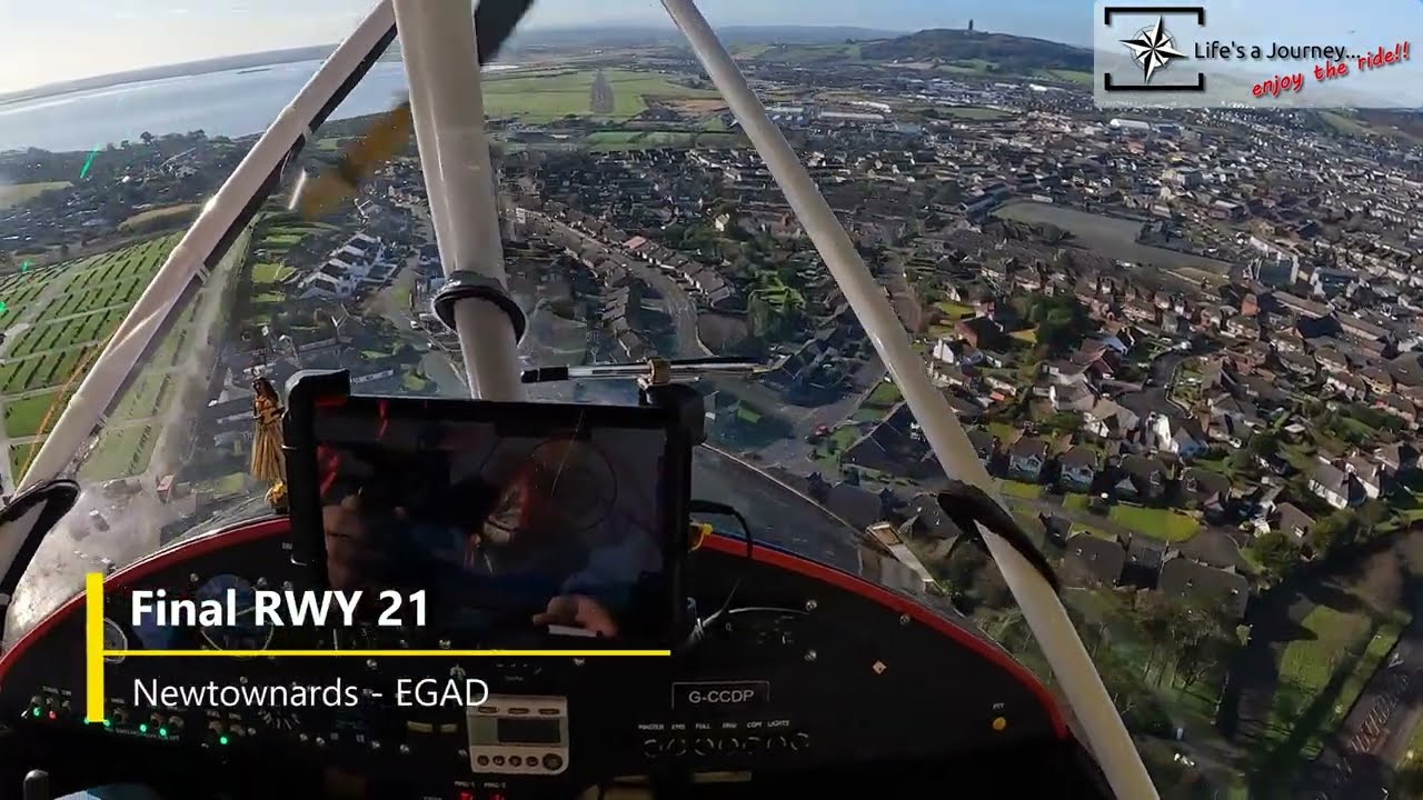 Joining the circuit and landing at EGAD - Newtownards Airfield in Northern Ireland.