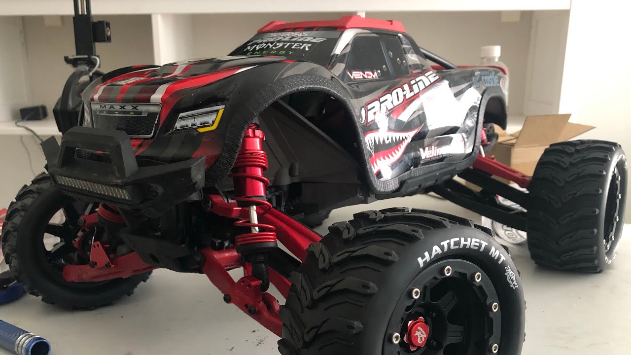 Traxxas MAXX VITAVON Suspension Shock Fix! No more chassis slap, suspension tuning solution problem!