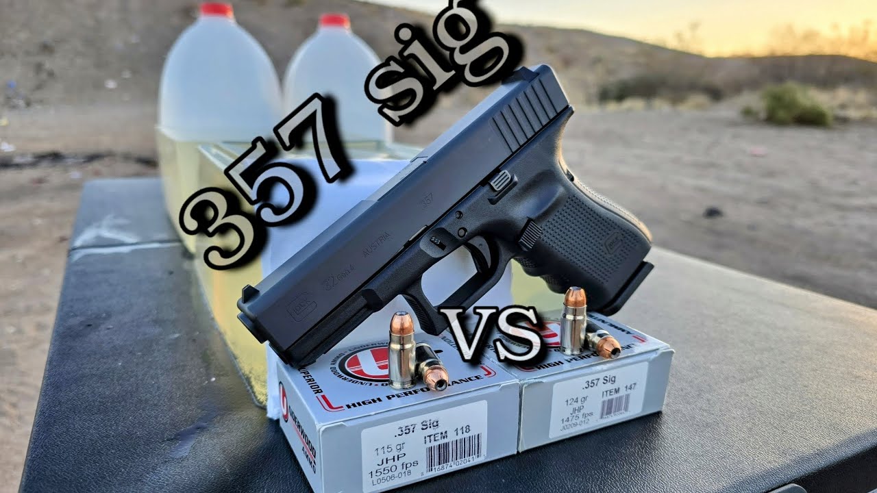 357 sig Underwood Ammo *Nosler* (115gr VS 124gr) |Glock 32| Ballistics Gel Test