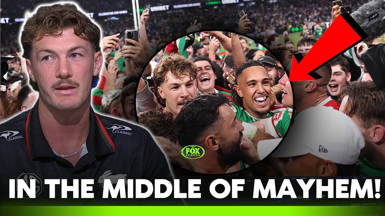 “Got pretty intense!” Graham on the moment fans stormed the field for AJ’s try scoring record 😳