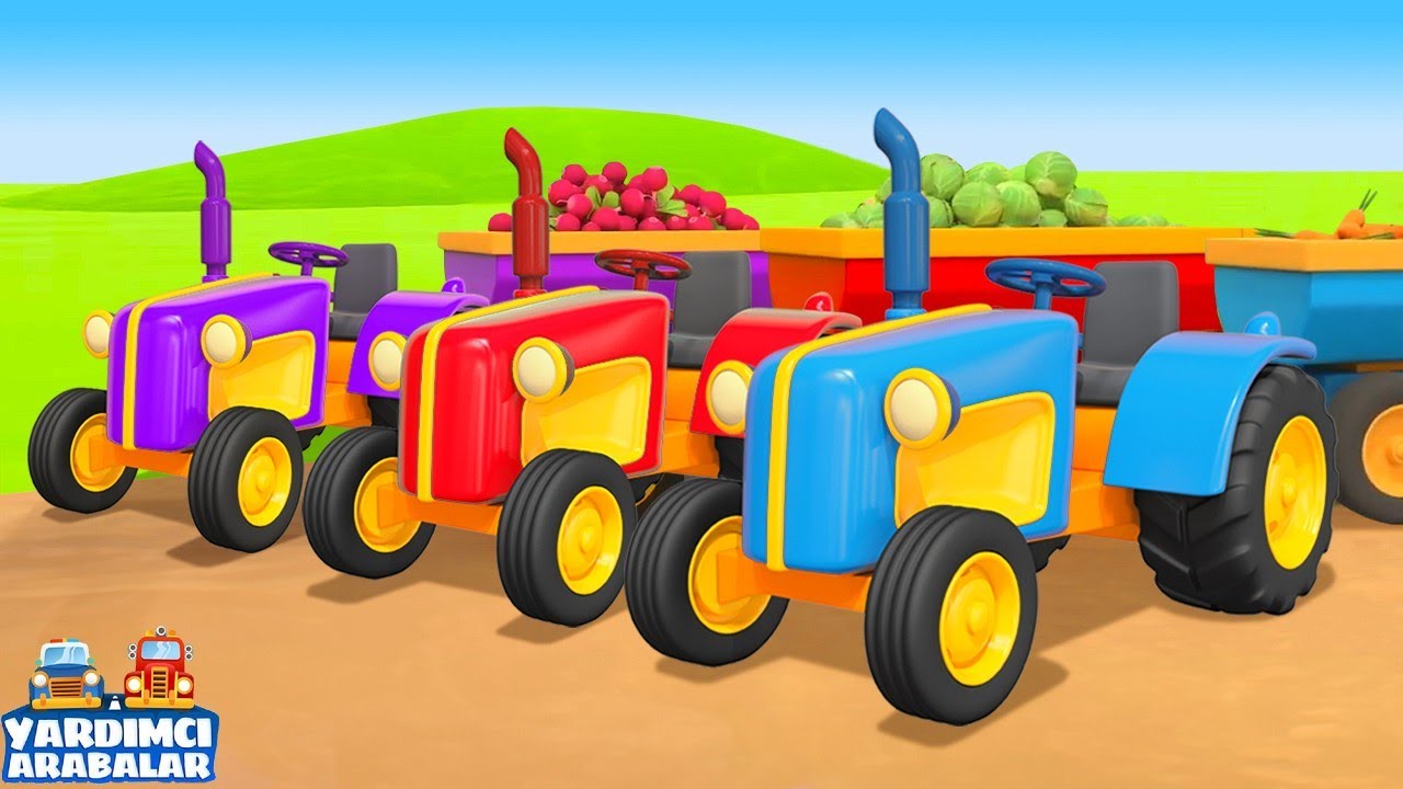 Çocuklar için çizgi film Yardımcı Arabalar!🚜 Traktör su birikintisine saplandı! Yeni bölüm izle!