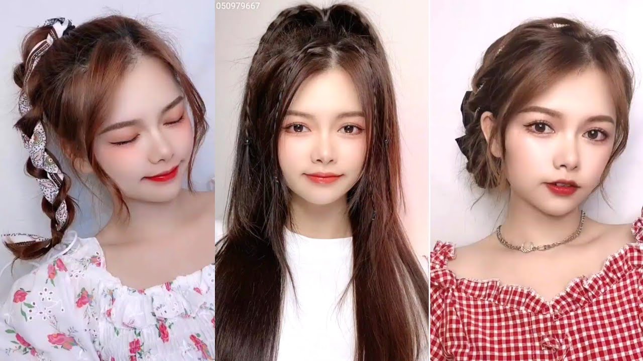 Quick & Easy🌼Korean Style for Girls🌼 Cute Hairstyle Tutorial 🌈✅