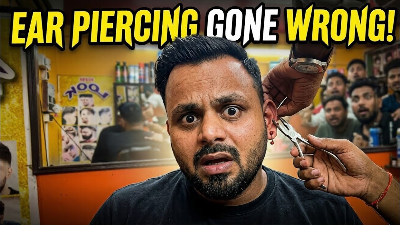 Boys Getting Their Ears Pierced | Piercing Earrings For Men | VlogItSingh 