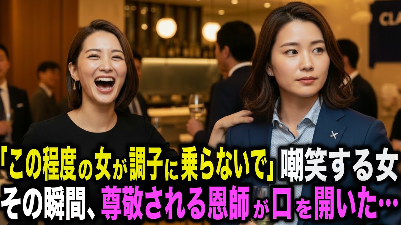 「この程度の女が調子に乗らないで」同窓会で元いじめっ子夫婦に罵倒された女。その瞬間、恩師が口を開いた——