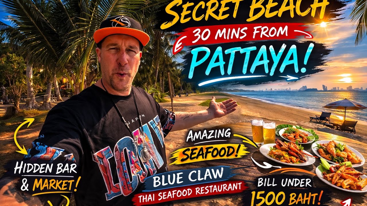 Pattaya’s BEST Hidden Beach? (Secret Bar, Market & Seafood Feast!) 🇹🇭 