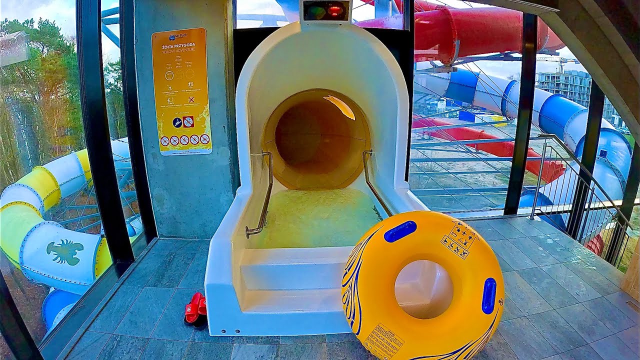 Tunnel Water Slide at Baltic Park Molo Aquapark