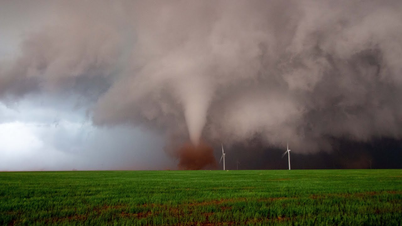 Tornado through Windfarm - Crowell, TX May 4, 2022