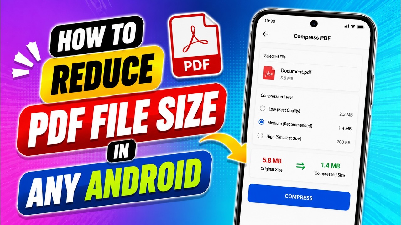 How To Reduce PDF File Size in Any Android (2026 Update)