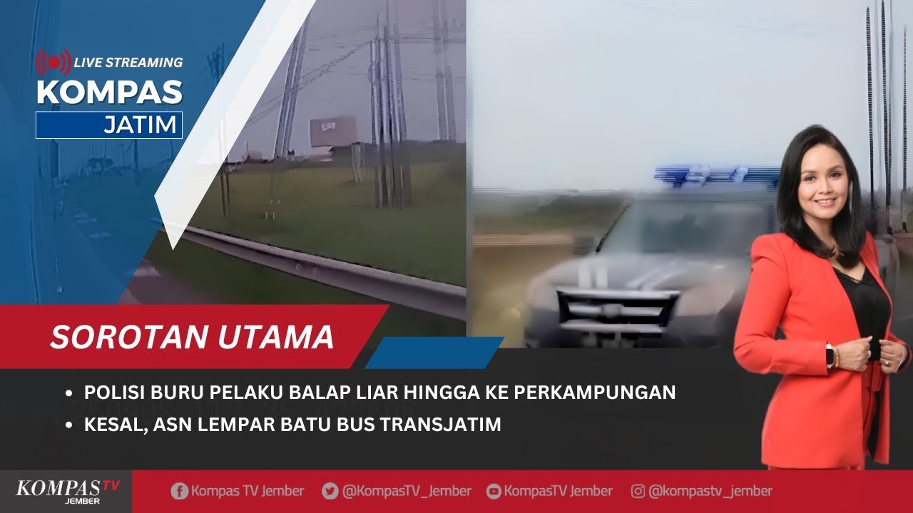 Balap liar Dibubarkan Polisi, ASN di Gresik Lempari Bus TransJatim | KOMPAS JATIM