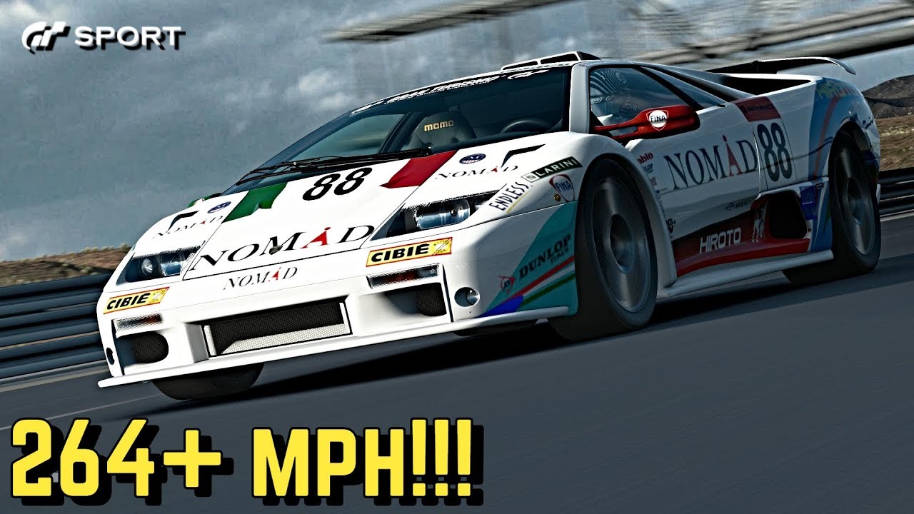 GT SPORT : 264+ MPH Lamborghini Diablo GT Setup!!