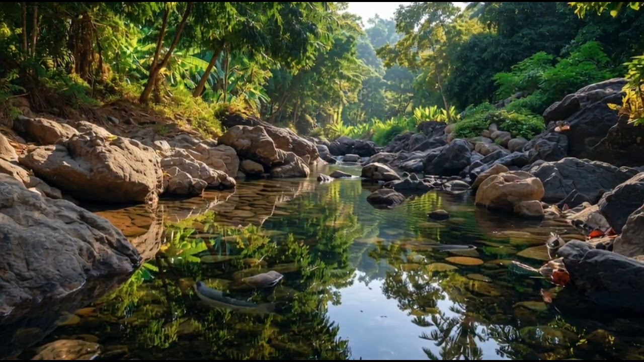 Nyenyak Alami - Suara Air Mengalir & Piano Sleep Music – ASMR Suara Air Pengantar Tidur