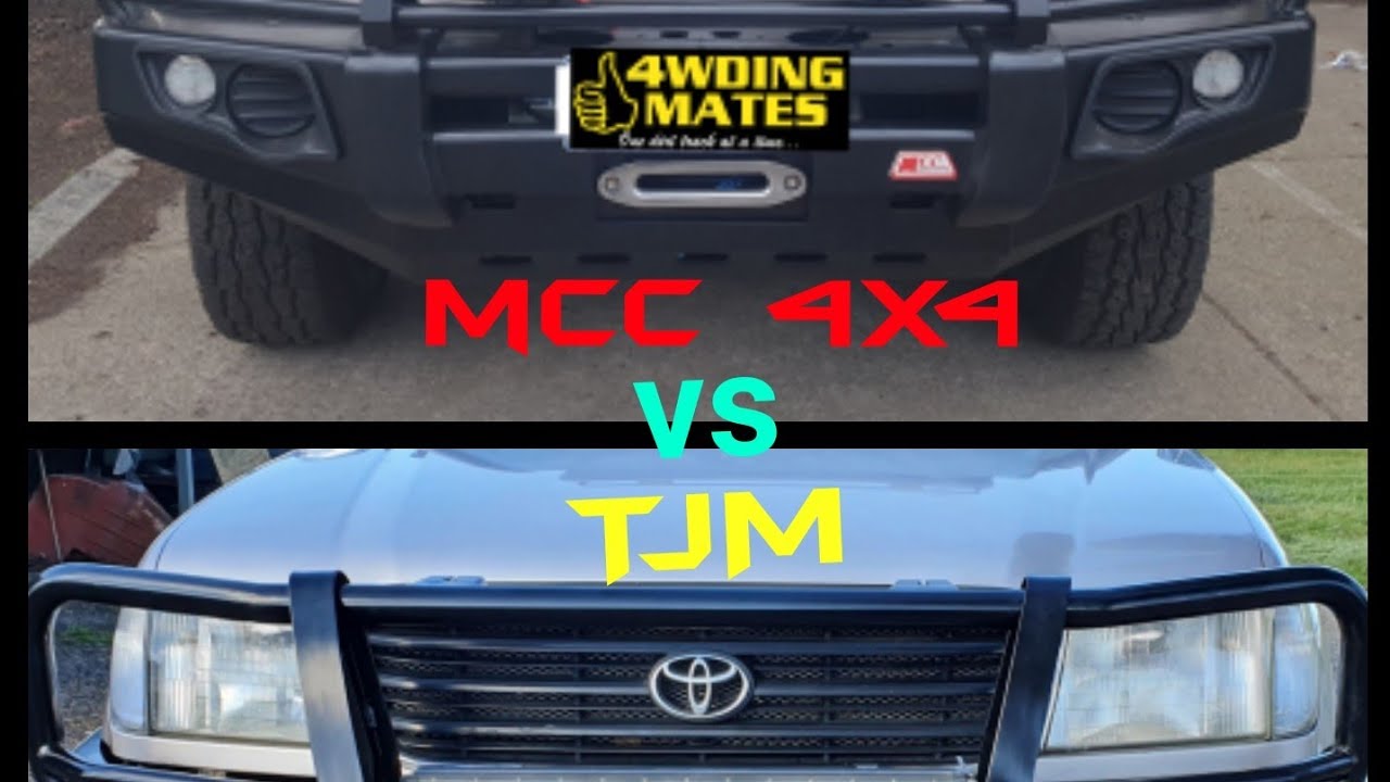 MCC 4x4 vs TJM Winch Bullbar Toyota Landcruiser 105 series with suprising differences 4wding Mates