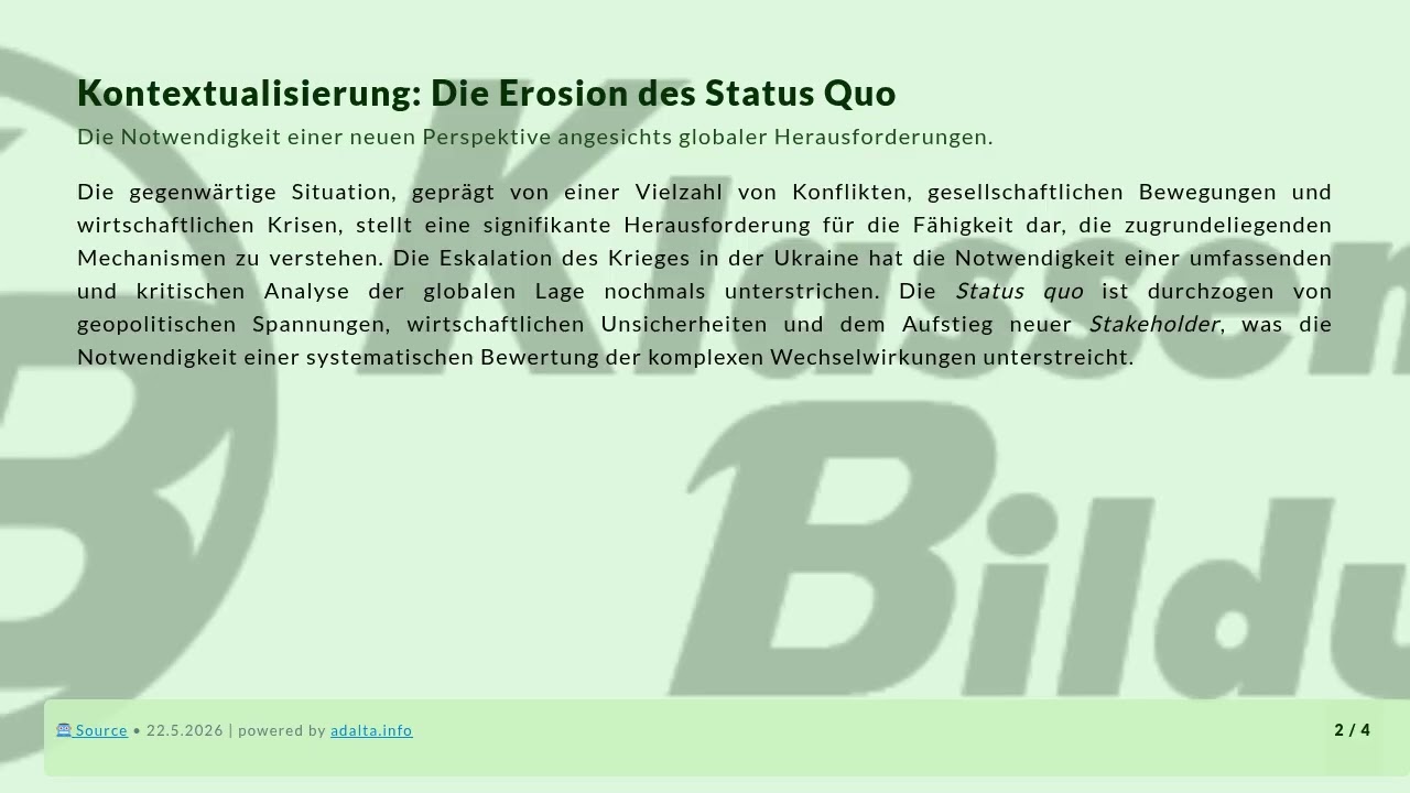 ✨ Strategische Analyse: Die Notwendigkeit Systematischer Betrachtung