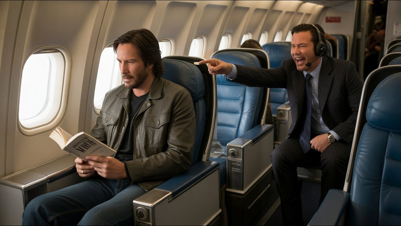 A Passenger Mocked Keanu Reeves in First Class — He Instantly Regretted It