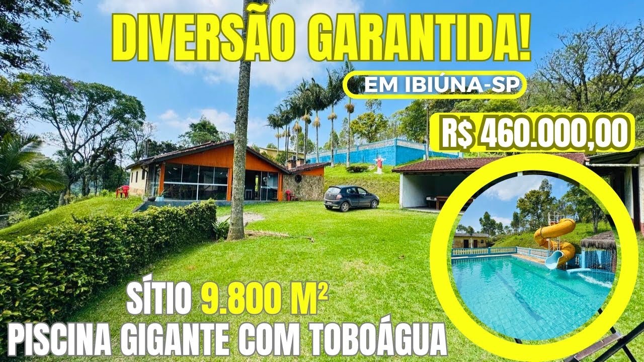 Sitio 9.800 m² Piscina Lago 2 casas por 460.000,00 OPORTUNIDADE! IBIÚNA/SP