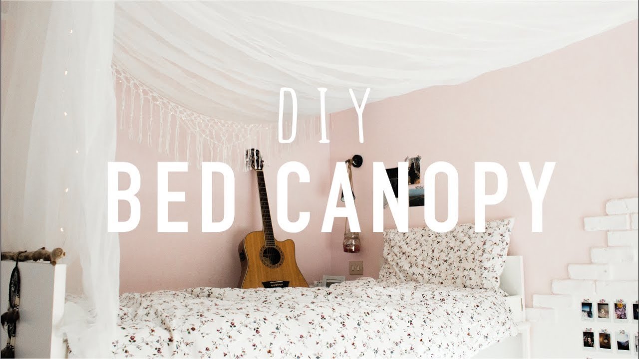 DIY BED CANOPY | Cheap & Easy Tumblr aesthetic