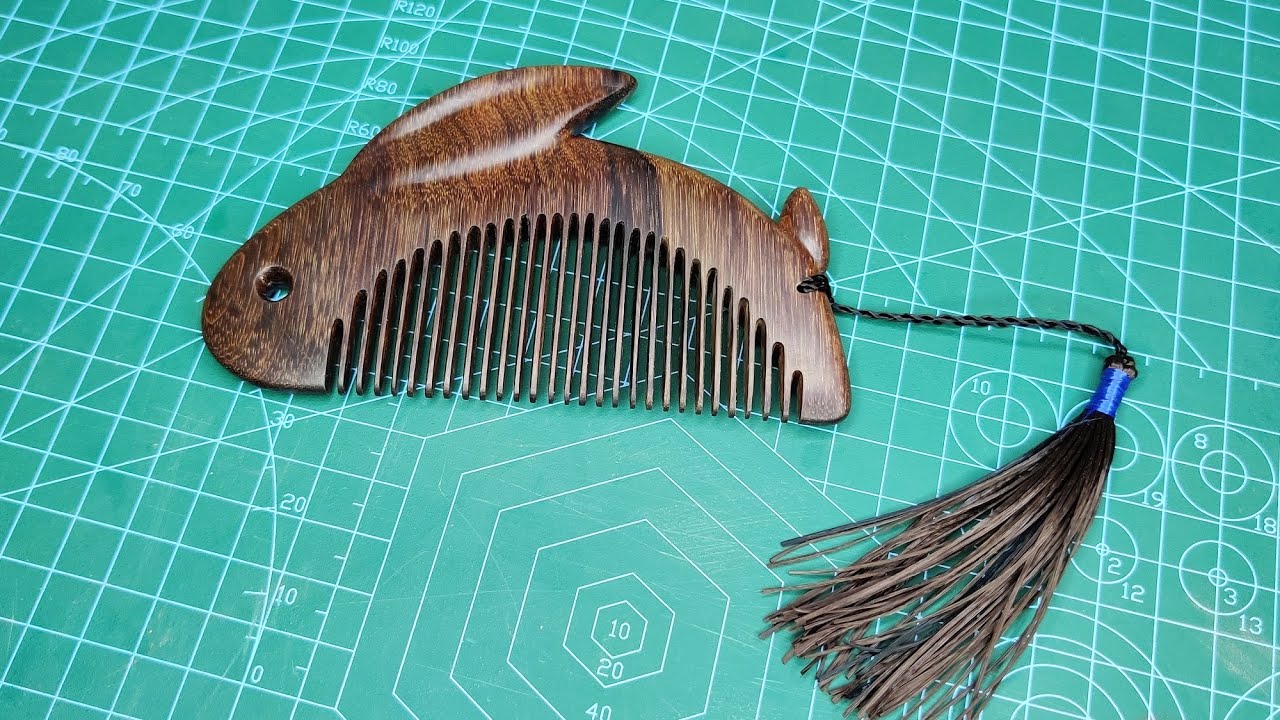 自制一把漂亮的手工木梳，新手教程/Make a beautiful handmade wooden comb