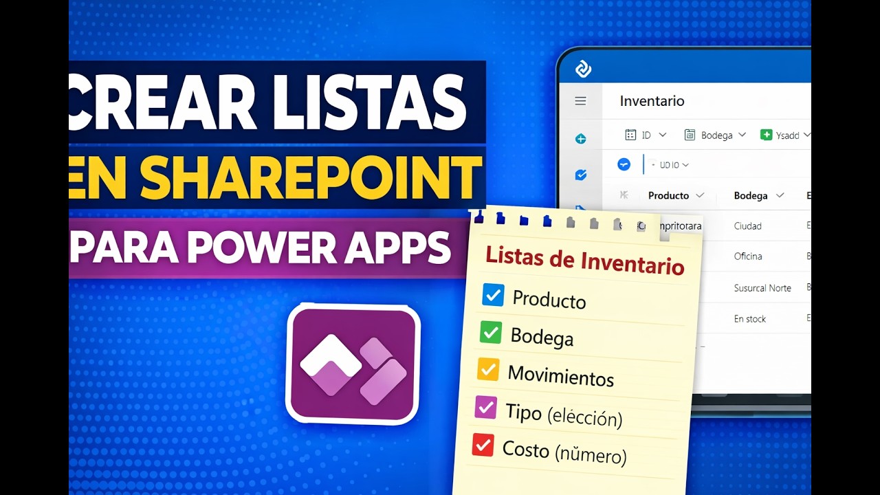 Cómo Crear las Listas de SharePoint para la App de Inventario en Power Apps