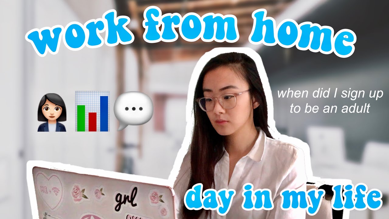 WORK FROM HOME ROUTINE + productivity tips | day in the life quarantine edition