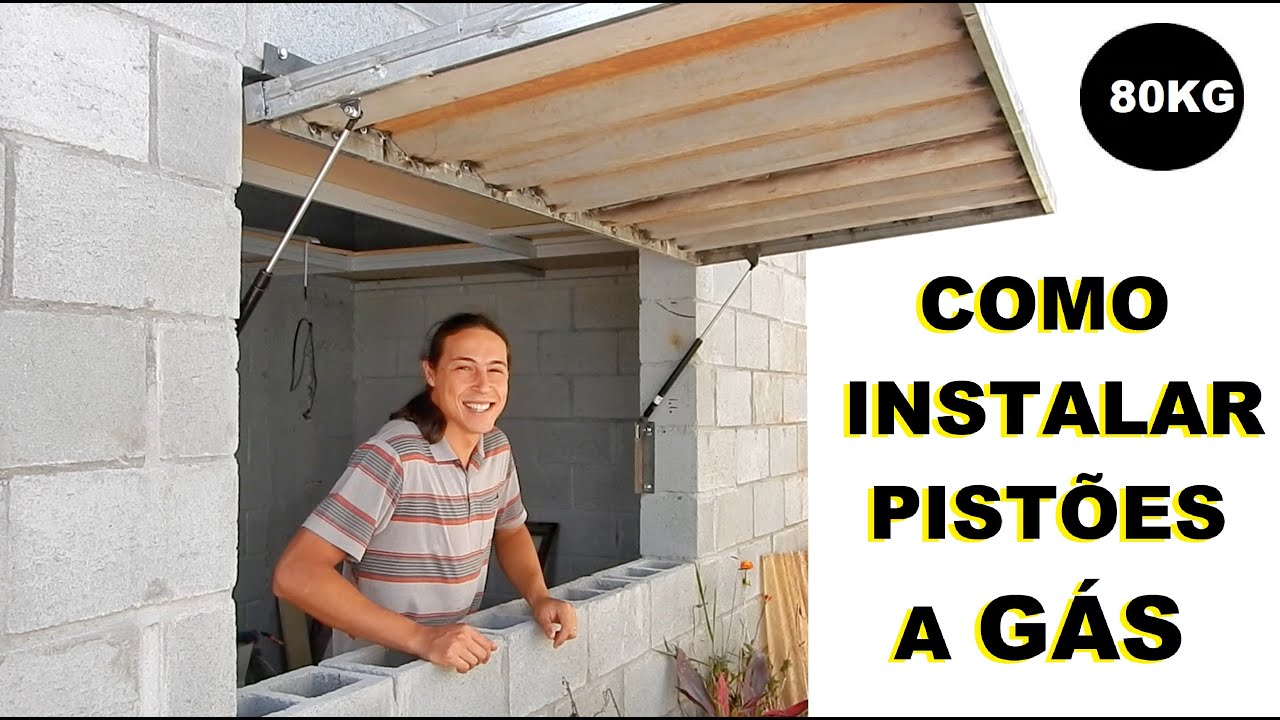 COMO INSTALAR PISTÕES A GÁS EM JANELA BASCULANTE