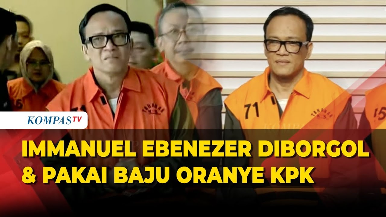 Nangis! Ekspresi Wamenaker Immanuel Ebenezer Diborgol & Pakai Baju Oranye KPK Terjaring OTT