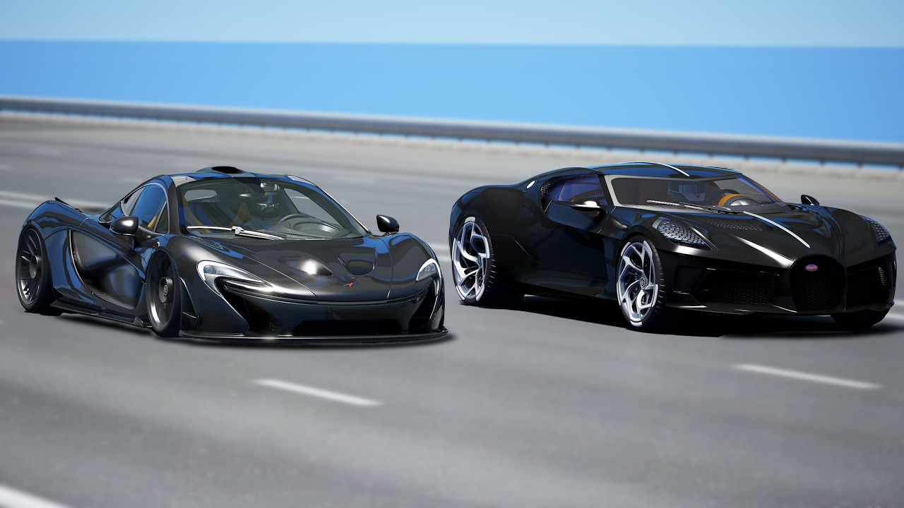 1000KMH!!! Bugatti La Voiture Noire vs Mclaren P1 | DRAG & TRACK RACE