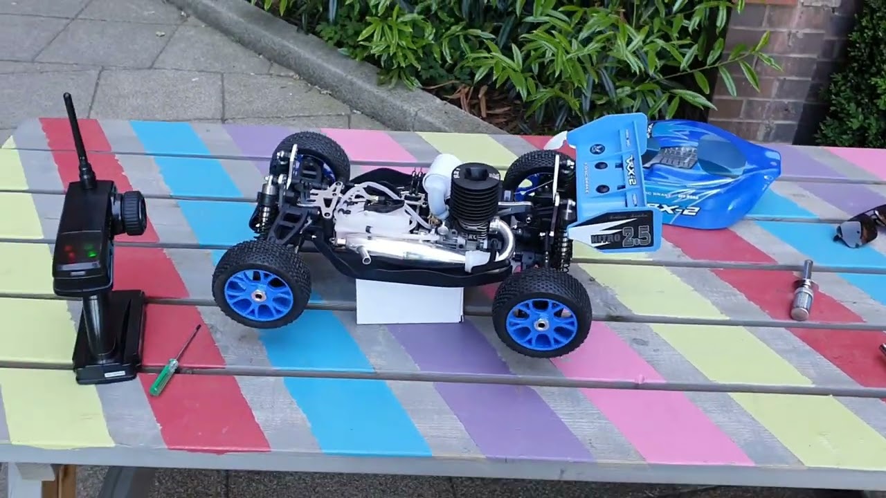 VRX Nitro RC Buggy Idling On A Fresh Start