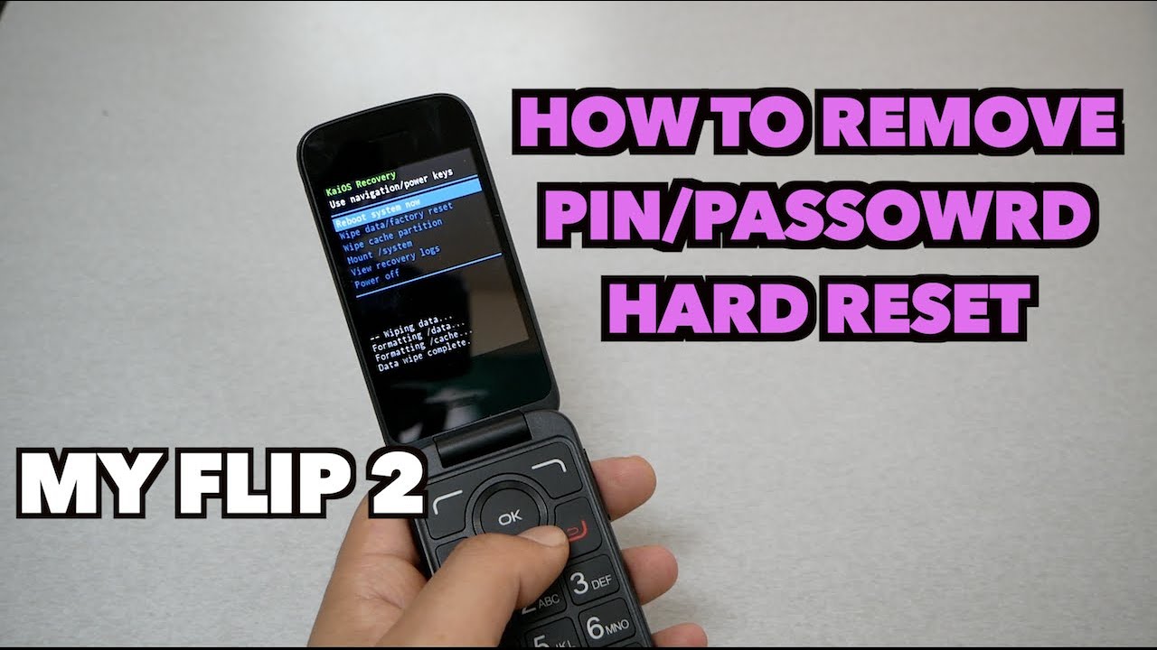 Alcatel TCL my flip 2 Как сделать полный сброс настроек, удалив PIN-код/пароль