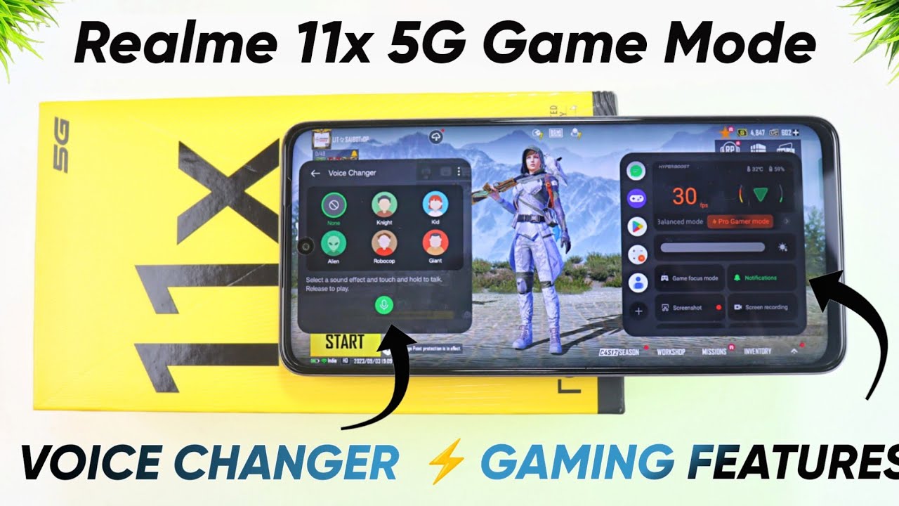 Realme 11x 5G Game Mode Voice Changer And New Gaming Features ⚡
