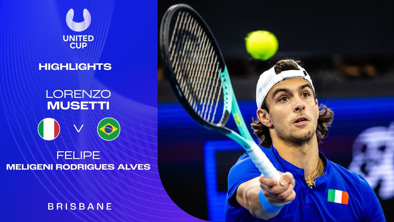 Lorenzo Musetti v Felipe Meligeni Rodrigues Alves Highlights | United Cup 2023 Group E