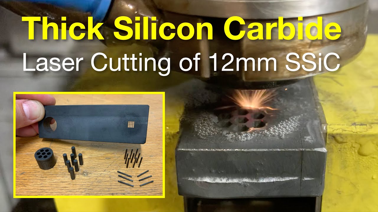 Laser Cutting of Thick Silicon Carbide (12mm SSiC) / Laserschneiden von dickem Siliziumkarbid