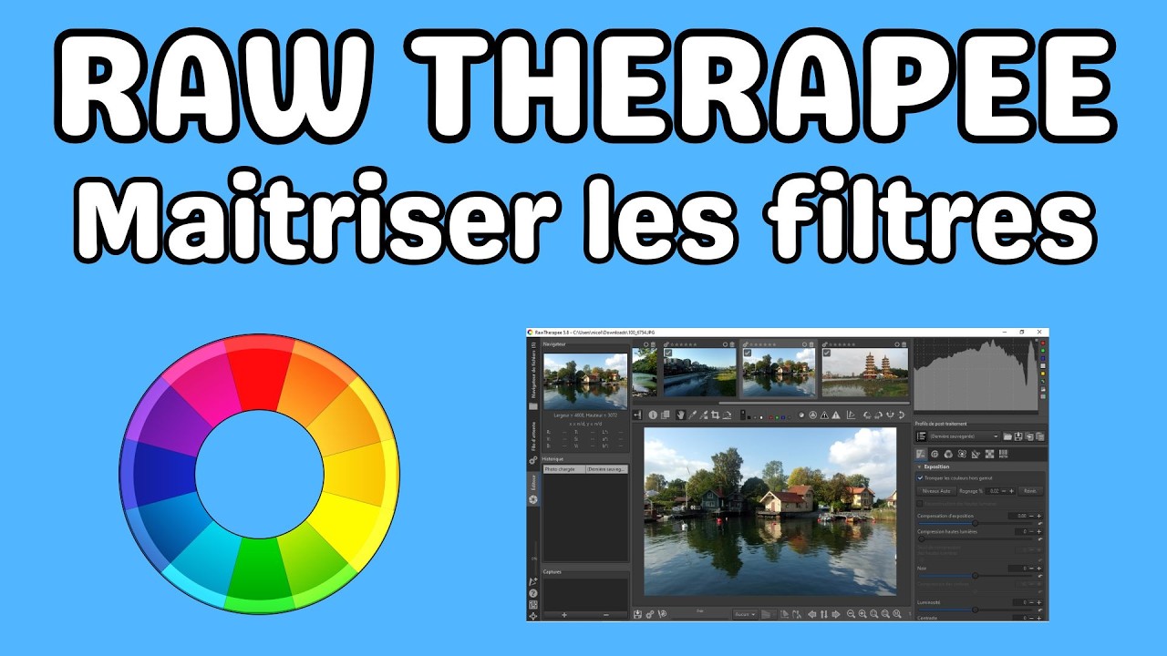 RawTherapee maitriser les selections ajouter des filtres