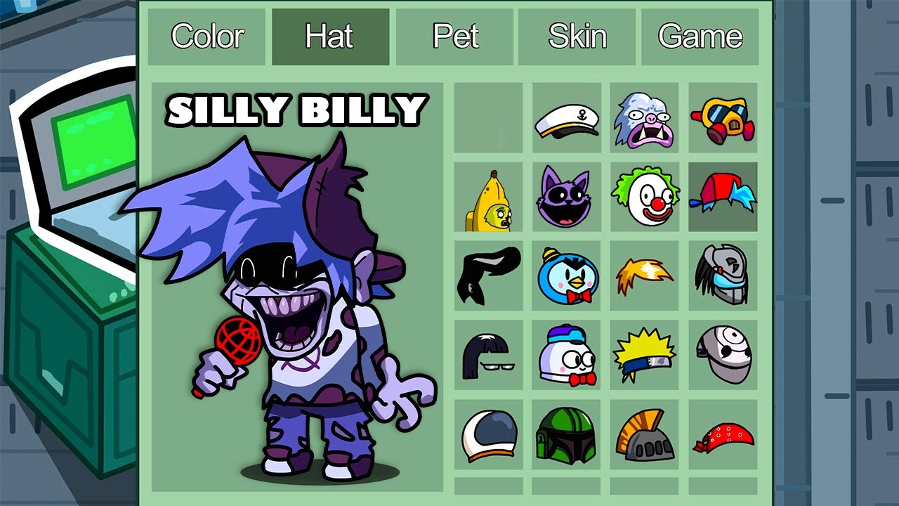 Silly billy (FNF) in Among Us ◉ funny animation - 1000 iQ impostor