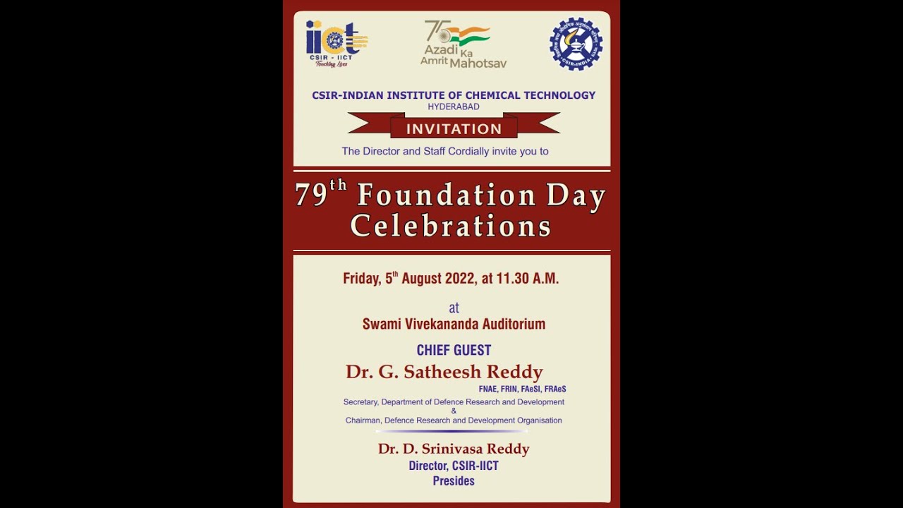 CSIR-IICT 79th FOUNDATION DAY CELEBRATIONS - Session 2