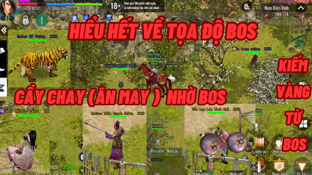 Tìm Hiểu Tọa Độ BOSS Chong GAME Kiếm Hiệp Tình 2 Đánh Qúai Tinh Anh Võ Lâm 2 MOBILE Khánh Phò Mã