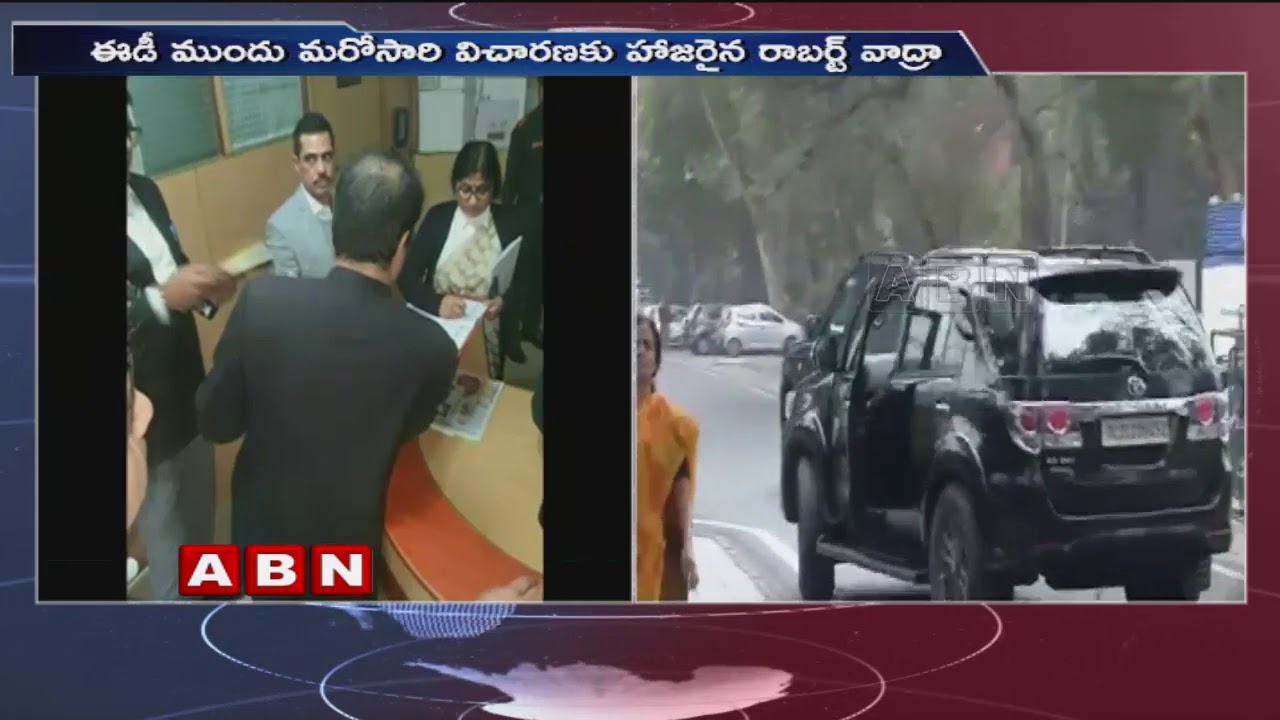 Robert Vadra Attends ED Interrogation over Money Laundering Case | ABN Telugu